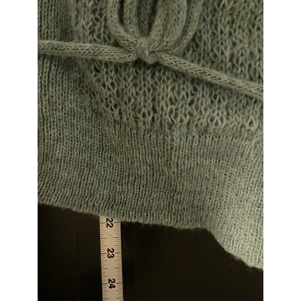 Vintage Forever 21 Womens Wrap Cardigan Medium Teal Mohair Blend Fairy Y2K NWT - Picture 7 of 8
